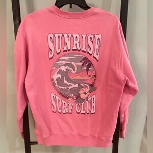 Hollister Sunrise Surf Club Pink Crew Neck Sweater